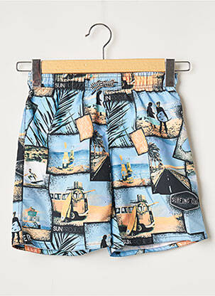 Short de bain fermeture liens à nouer bleu PROTEST garçon