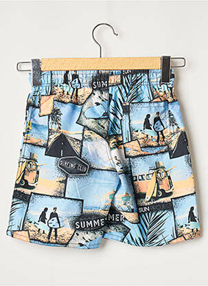 Short de bain fermeture liens à nouer bleu PROTEST garçon