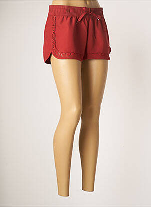 Bas de maillot de bain tissage satiné short rouge PROTEST femme