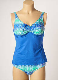 Tankini bretelles élastiquées bleu PLAGE DU SUD femme