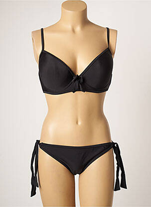 Maillot de bain 2 pièces stretch haut soutien-gorge moulé noir DAG ADOM femme