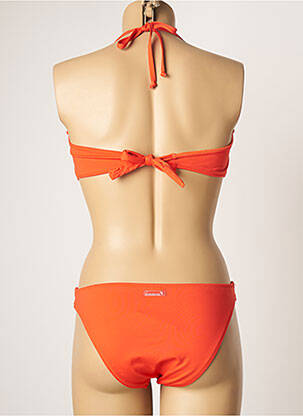 Maillot de bain 2 pièces stretch haut bandeau orange BORABORA femme