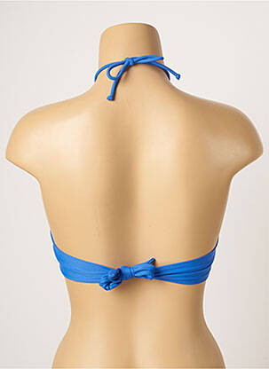 Haut de maillot de bain stretch haut bandeau bleu SPICYJUNE femme