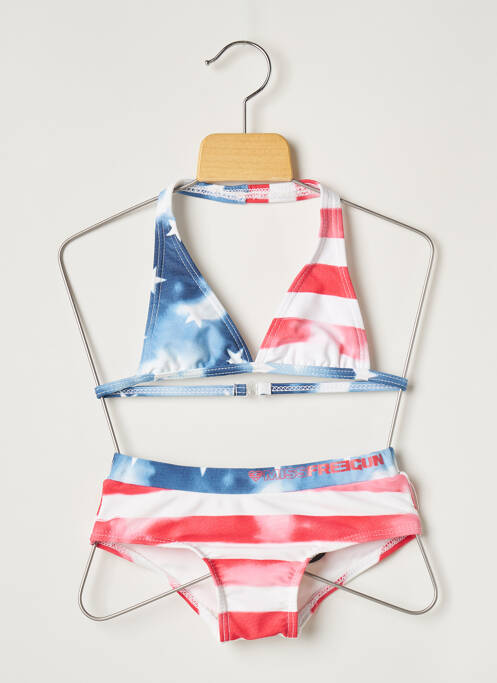 Maillot de bain 2 pièces imprimé fantaisie bleu FREEGUN fille