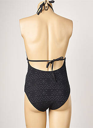Maillot de bain 1 pièce effet matière satinée haut soutien-gorge moulé noir DAG ADOM femme
