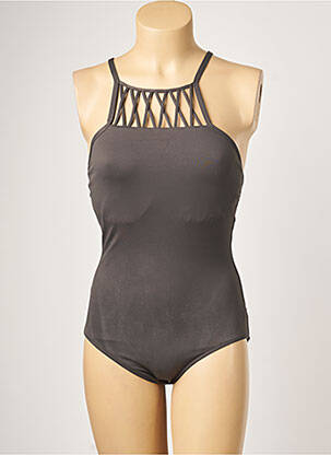 Maillot de bain 1 pièce haut bandeau haut bandeau gris SEAFOLLY femme