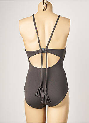 Maillot de bain 1 pièce haut bandeau haut bandeau gris SEAFOLLY femme