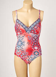 Maillot de bain 1 pièce imprimé fantaisie haut triangles rouge SEAFOLLY femme
