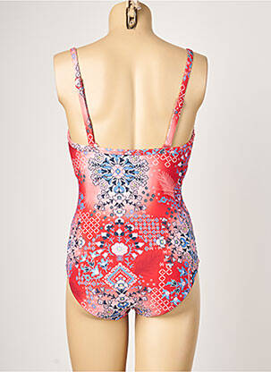 Maillot de bain 1 pièce imprimé fantaisie haut triangles rouge SEAFOLLY femme