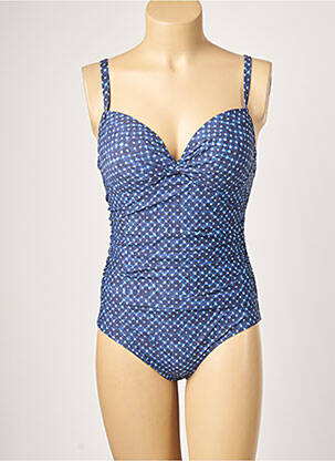 Maillot de bain 1 pièce imprimé fantaisie haut soutien-gorge moulé bleu MOONTIDE femme
