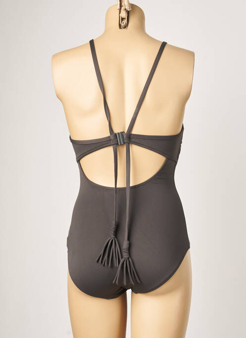 Maillot de bain 1 pièce gris SEAFOLLY pour femme