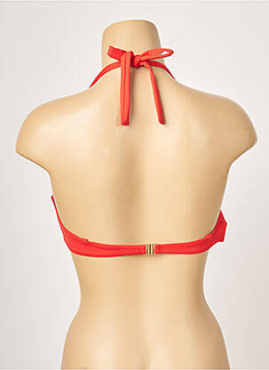 Haut de maillot de bain fermeture liens à nouer haut soutien-gorge moulé rouge KIWI femme