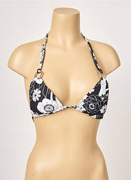Haut de maillot de bain fermeture liens à nouer haut soutien-gorge moulé noir SEAFOLLY femme