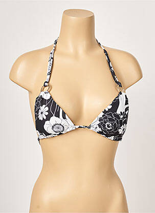 Haut de maillot de bain fermeture liens à nouer haut soutien-gorge moulé noir SEAFOLLY femme