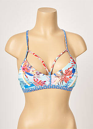 Haut de maillot de bain haut soutien-gorge moulé haut soutien-gorge moulé bleu PIHA femme