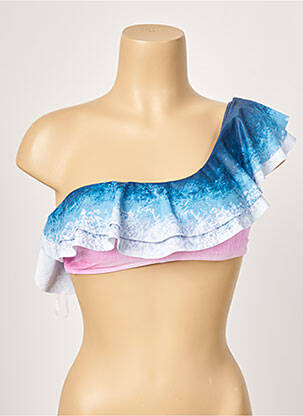 Haut de maillot de bain haut soutien-gorge moulé haut soutien-gorge moulé bleu PIHA femme
