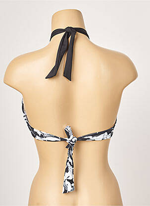 Haut de maillot de bain fermeture liens à nouer haut soutien-gorge moulé noir MOONTIDE femme