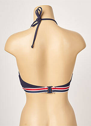 Haut de maillot de bain fermeture liens à nouer haut soutien-gorge moulé bleu YSABEL MORA femme