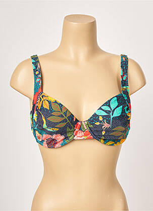 Haut de maillot de bain haut soutien-gorge emboitant haut soutien-gorge emboitant bleu YSABEL MORA femme