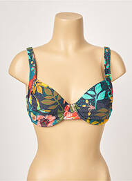 Haut de maillot de bain haut soutien-gorge emboitant haut soutien-gorge emboitant bleu YSABEL MORA femme