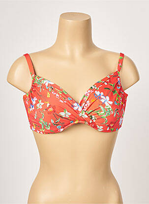 Haut de maillot de bain haut soutien-gorge emboitant haut soutien-gorge emboitant rouge TESSY femme