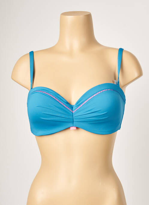 Haut de maillot de bain haut soutien-gorge moulé haut soutien-gorge moulé bleu CHERRY BEACH femme