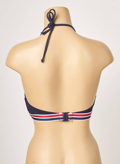 Haut de maillot de bain fermeture liens à nouer haut soutien-gorge moulé bleu YSABEL MORA femme