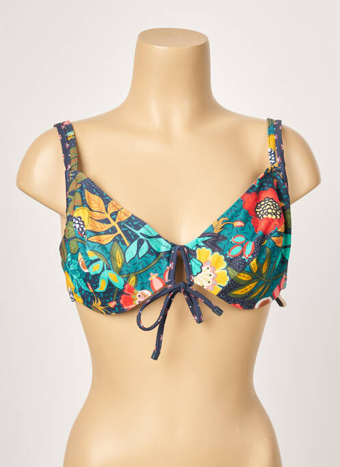 Haut de maillot de bain haut soutien-gorge emboitant haut soutien-gorge emboitant bleu YSABEL MORA femme