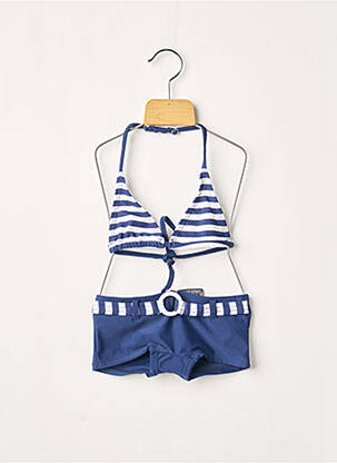Maillot de bain 2 pièces stretch bleu SUN PROJECT fille