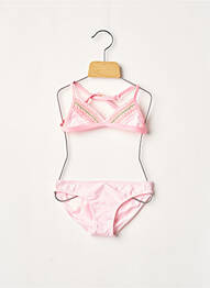 Maillot de bain 2 pièces stretch rose BORABORA fille