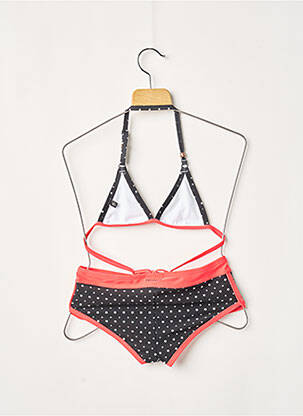 Maillot de bain 2 pièces bretelles élastiquées ajustables noir PROTEST fille