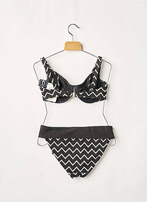 Maillot de bain 2 pièces stretch haut soutien-gorge emboitant noir SUN PLAYA femme