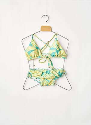 Maillot de bain 2 pièces stretch haut triangles vert RIO DE SOL femme