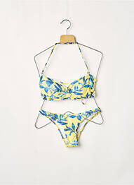 Maillot de bain 2 pièces stretch haut triangles jaune RIO DE SOL femme
