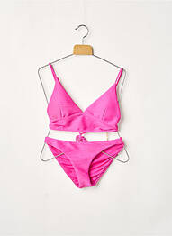 Maillot de bain 2 pièces stretch haut soutien-gorge moulé rose RIO DE SOL femme
