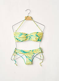 Maillot de bain 2 pièces stretch haut soutien-gorge moulé jaune RIO DE SOL femme
