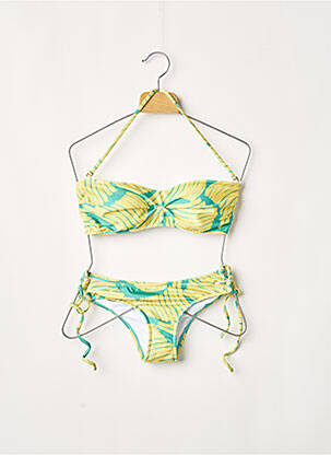 Maillot de bain 2 pièces stretch haut soutien-gorge moulé jaune RIO DE SOL femme