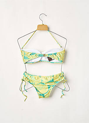 Maillot de bain 2 pièces stretch haut soutien-gorge moulé jaune RIO DE SOL femme