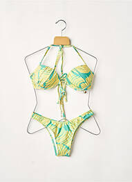 Maillot de bain 2 pièces stretch haut soutien-gorge moulé jaune RIO DE SOL femme
