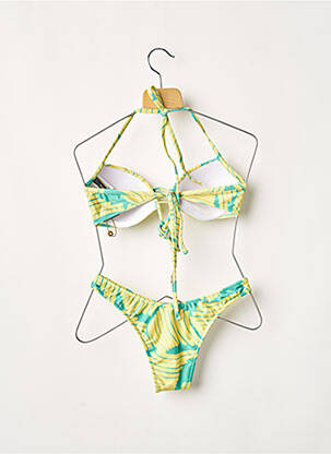 Maillot de bain 2 pièces stretch haut soutien-gorge moulé jaune RIO DE SOL femme