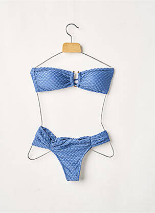 Maillot de bain 2 pièces stretch haut bandeau bleu RIO DE SOL femme