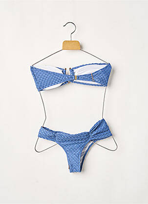 Maillot de bain 2 pièces stretch haut bandeau bleu RIO DE SOL femme