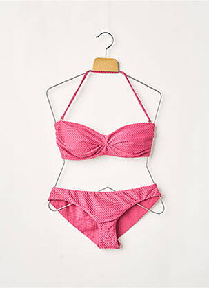 Maillot de bain 2 pièces stretch haut soutien-gorge moulé rose RIO DE SOL femme