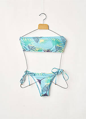Maillot de bain 2 pièces stretch haut bandeau bleu RIO DE SOL femme