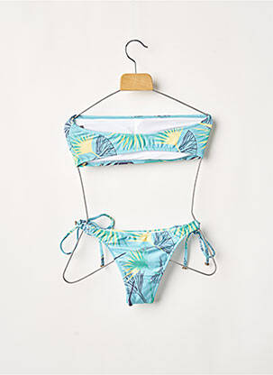 Maillot de bain 2 pièces stretch haut bandeau bleu RIO DE SOL femme