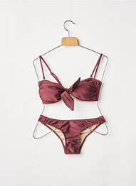 Maillot de bain 2 pièces stretch haut soutien-gorge moulé marron RIO DE SOL femme