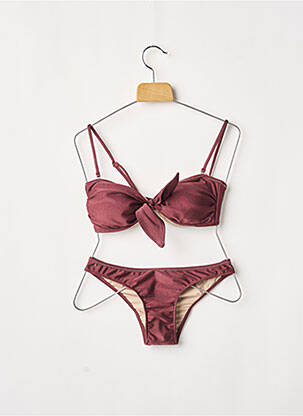 Maillot de bain 2 pièces stretch haut soutien-gorge moulé marron RIO DE SOL femme