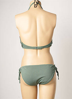 Maillot de bain 2 pièces stretch haut soutien-gorge push-up vert DAG ADOM femme