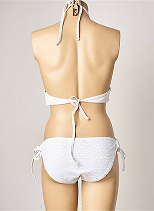 Maillot de bain 2 pièces stretch haut soutien-gorge moulé blanc DAG ADOM femme