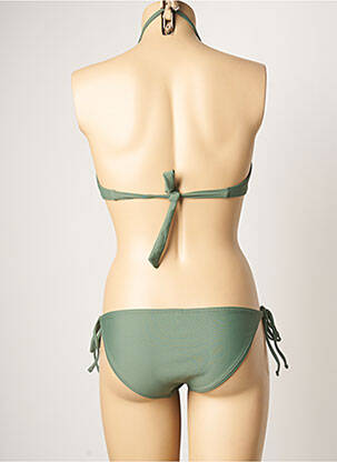 Maillot de bain 2 pièces stretch haut soutien-gorge moulé vert DAG ADOM femme